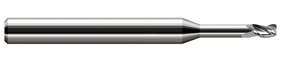 Picture of Harvey Tool 41550 .050 Dia x .010 R STB FL 5x RCH EM End Mill Standard Flute Standard Helix Carbide Uncoated Single End Corner Radius0.0100 0.25mm
